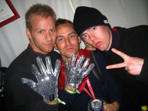 disco party on the boys hands