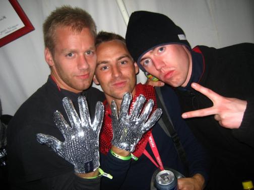 disco party on the boys hands