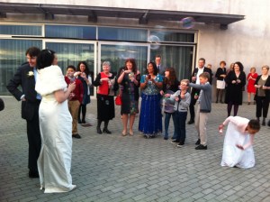 The wedding couple and my mom