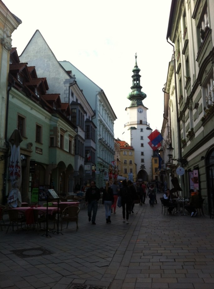 the church tower in Bratislava
