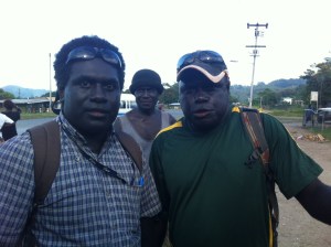 this is the most they'd smile for the camera... but they do have red mouths