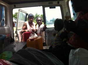 A Solomon Islander/Bougainvillian couple gave me Fanta and icecream before our boat journey together from the market in Buin to the airport in Balalae