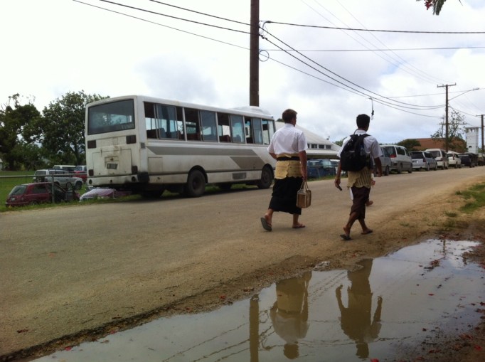 Mormon's going to work in their bark skirts