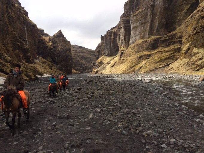 The first riding tour of the  2015 season with Ishestar was in Thorsmork