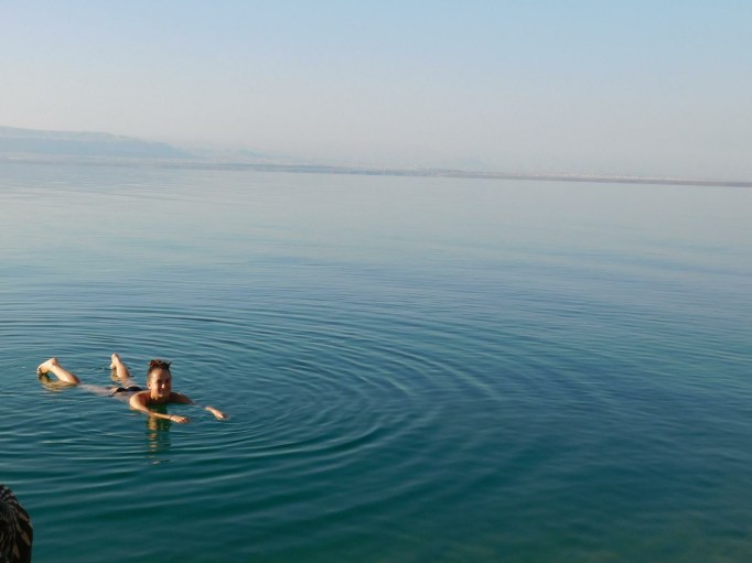 weightless in the Dead Sea