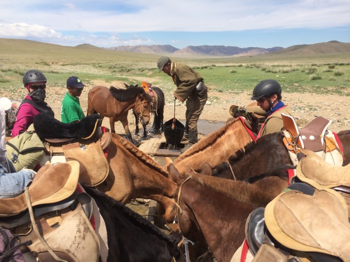 finding a well to water the horses and stock up for camp