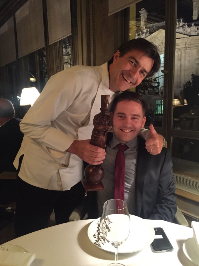 Viktor Orn and Yannick Alleno with Mr. Bronze