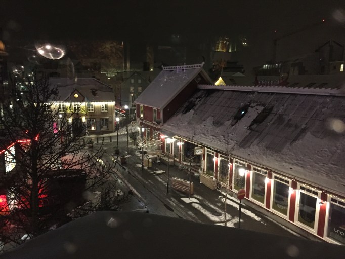downtown Reykjavik on Christmas eve